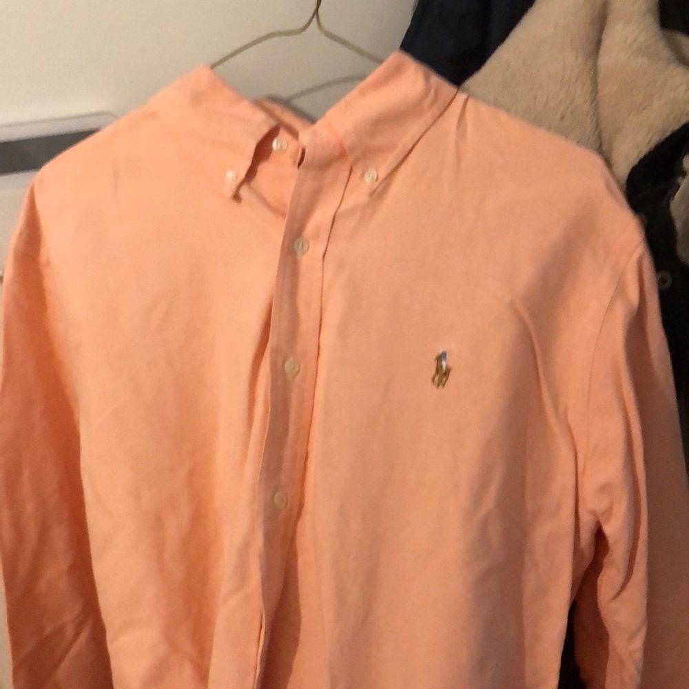 Very nice peach colored Ralph Lauren button down